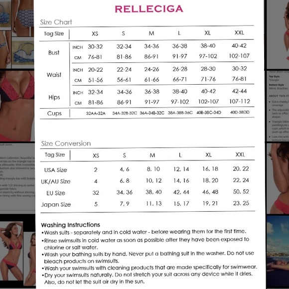 Relleciga Navy Blue & Red Lace String Bikini - Picture 14 of 15